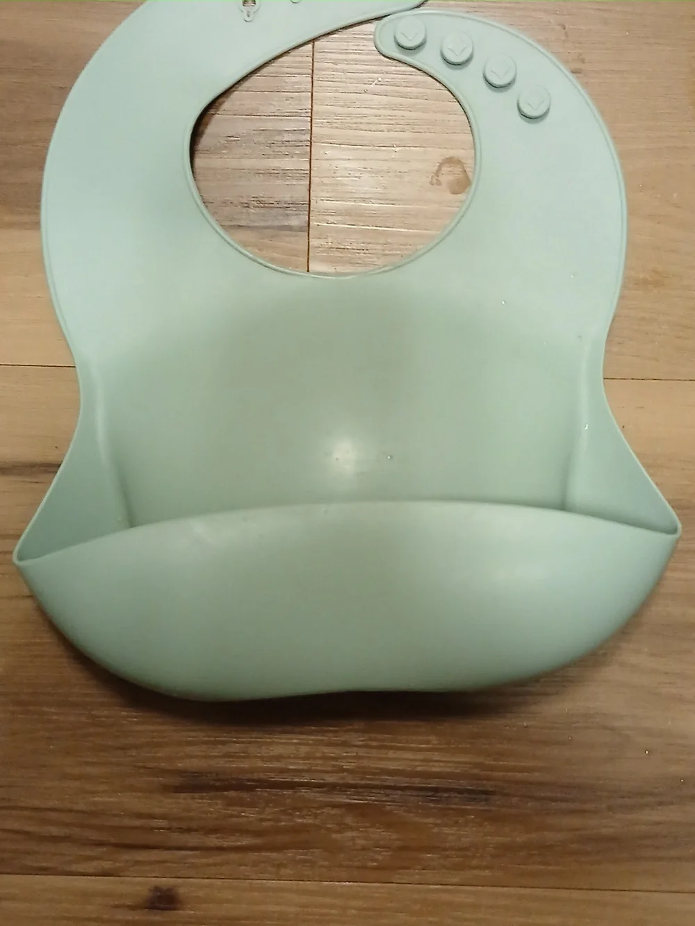 Set of 3 Silicone Baby Bib with Crumb Catcher Green, Pink, Blue